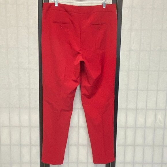 Zac & Rachel Pullon Faux Fly Slim Straight Ankle Dress Pants Trousers Rose 12 - Picture 2 of 11